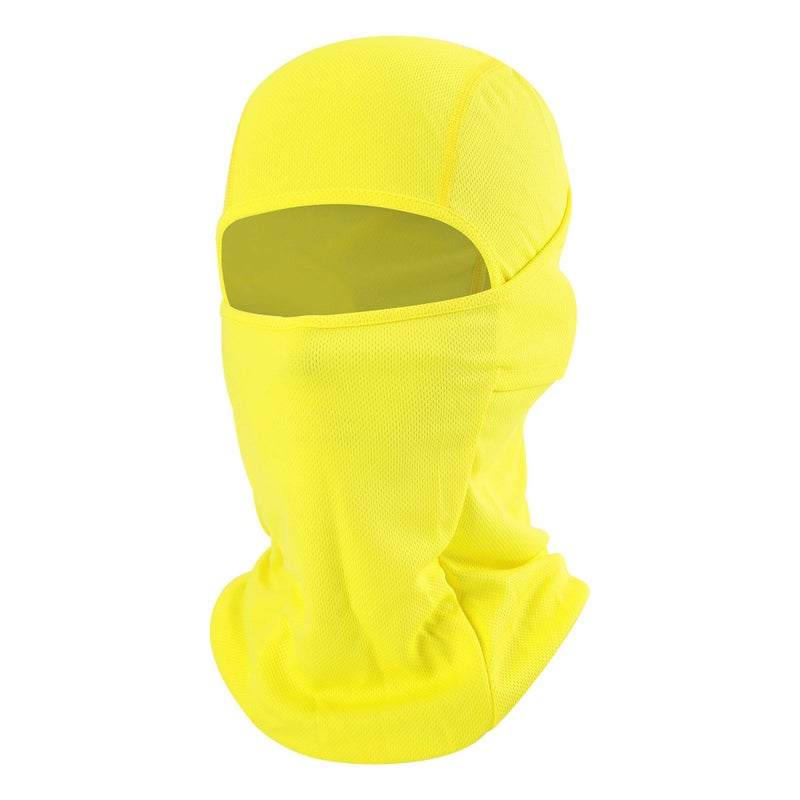 hikevalley Balaclava Face Mask Adjustable Windproof UV Protection Hood (US, Alpha, One Size, Yellow) - Image 1